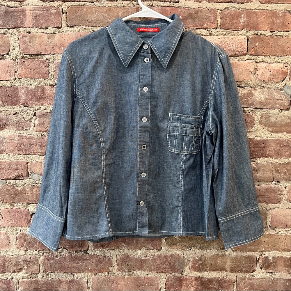 Alain Manoukian Vintage Denim Button-Up Shirt